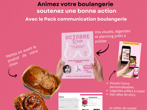 pack communication boulangerie Octobre Rose visuels légendes prêts à publier